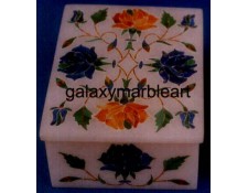 Pietra dura marble inlay box-RE3406
